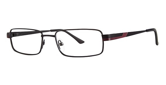 Modern Times ARENA Eyeglasses, Matte Black/Burgundy