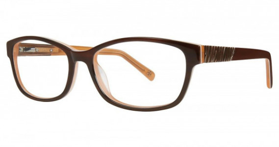 Daisy Fuentes Daisy Fuentes Eugenia Eyeglasses, 183 Brown/Peach