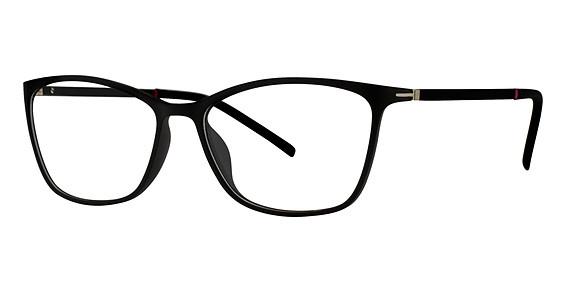 Genevieve GLIMPSE Eyeglasses, Black Matte/Pink