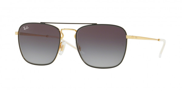 Ray-Ban RB3588 Sunglasses, 901373 RUBBER ARISTA DARK BROWN (GOLD)