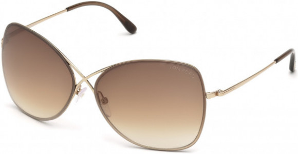 Tom Ford FT0250 Colette Sunglasses, 08C - Shiny Gunmetal, Black Temple Tips / Gradient Grey Lenses