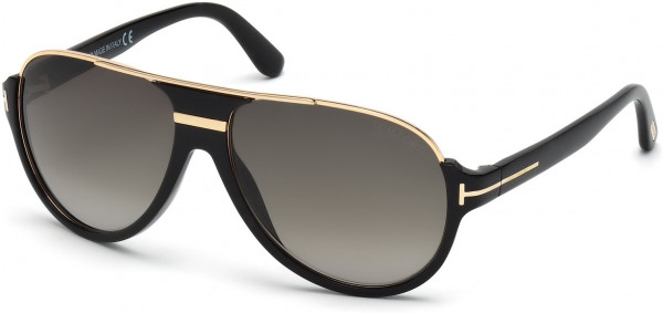 Tom Ford FT0334 DIMITRY Sunglasses, 01P - Shiny Black / Shiny Black