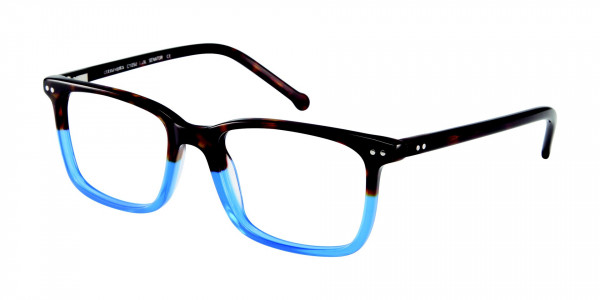 Colors In Optics C1050 SENATOR Eyeglasses, OXHRN BLACK/WALNUT GRAIN