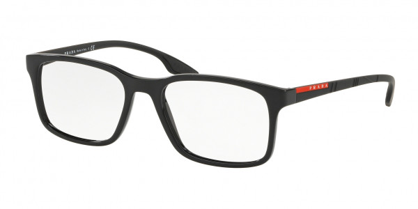 Prada Linea Rossa PS 01LV LIFESTYLE Eyeglasses, 16G1O1 LIFESTYLE MATTE BLACK (BLACK)