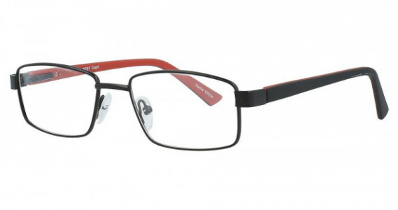 Peachtree PT 97 Eyeglasses, Black Red