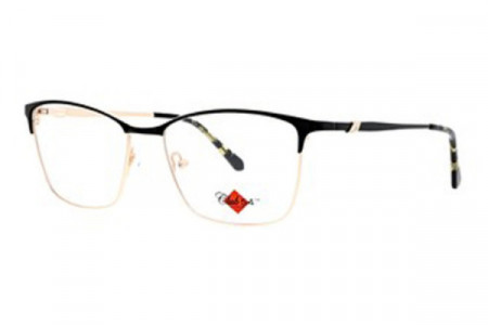 Club 54 Goldie Eyeglasses, Black/Gold