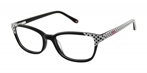 Lulu Guinness LK020 Eyeglasses, Blue With Blue/Pink Striped Print (BLU)