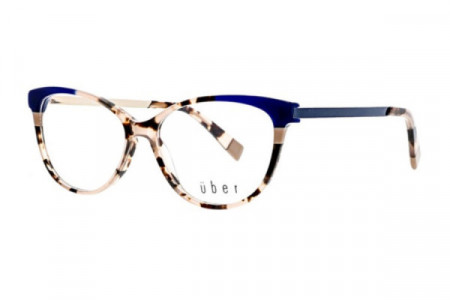 Uber Zimmer Eyeglasses, Blue Tortoise