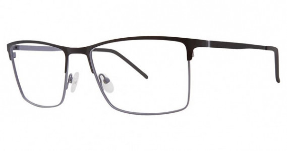 Big Mens Eyewear Club BIG ADVANCE Eyeglasses, Matte Black/Grey
