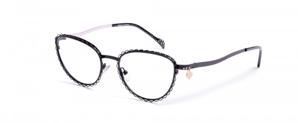 Boz by J.F. Rey IDALIA Eyeglasses, BLACK / PINK (0080)