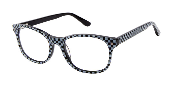 Zuma Rock ZR006 Eyeglasses, Blue/Black Checkered Print (BLU)