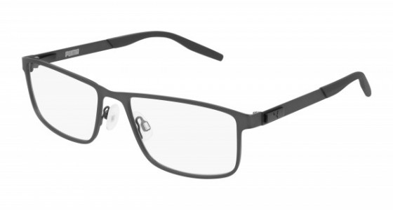 Puma PU0256O Eyeglasses, 002 - GUNMETAL with TRANSPARENT lenses