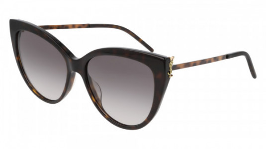 Saint Laurent SL M48S_A Sunglasses, 002 - BLACK with SMOKE lenses