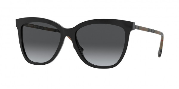 Burberry BE4308 CLARE Sunglasses, 40048G CLARE CHECK WHITE/BLACK GRADIE (WHITE)