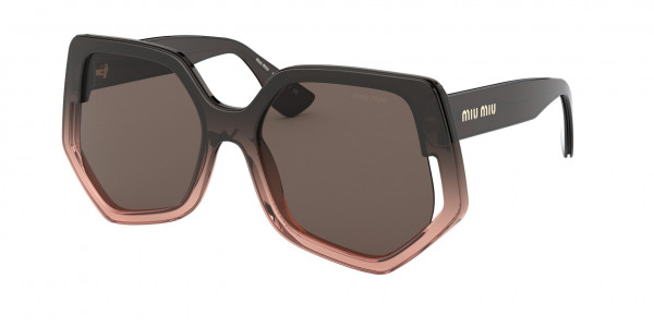 Miu Miu MU 07VSA SPECIAL PROJECT Sunglasses, 06D3D2 SPECIAL PROJECT TRANSPARENT BE (BROWN)
