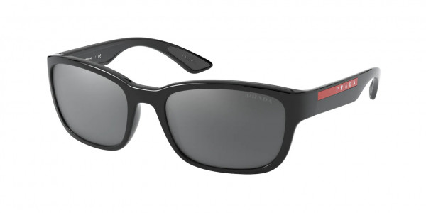 Prada Linea Rossa PS 05VS Sunglasses, 1AB02G BLACK POLAR DARK GREY (BLACK)
