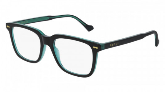 Gucci GG0737O Eyeglasses, 005 - BLACK with TRANSPARENT lenses
