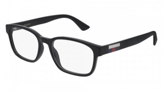 Gucci GG0749O Eyeglasses, 004 - BLACK with TRANSPARENT lenses