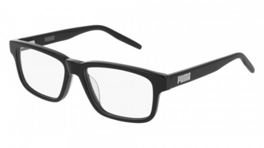 Puma PJ0046O Eyeglasses, 003 - BLUE with GREEN temples and TRANSPARENT lenses