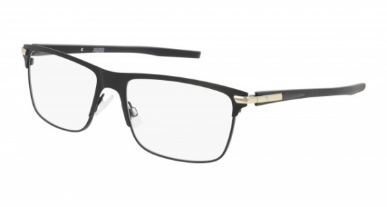 Puma PU0276O Eyeglasses, 001 - BLACK with TRANSPARENT lenses