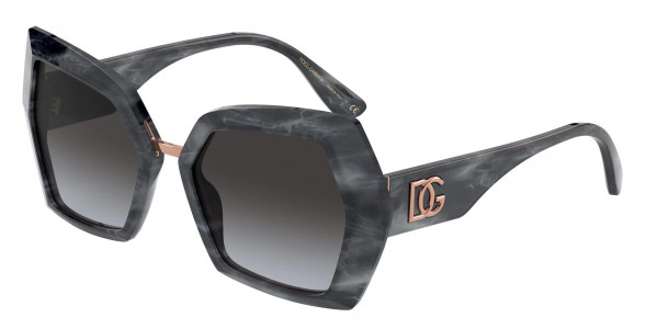 Dolce & Gabbana DG4377F Sunglasses, 501/8G BLACK LIGHT GREY GRADIENT BLAC (BLACK)