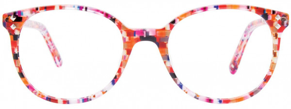 EasyClip EC537 Eyeglasses, 030 - Red Multicolor