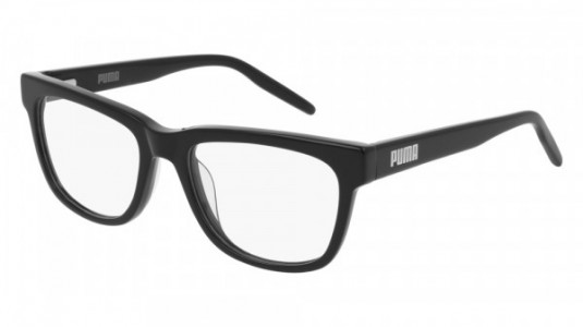 Puma PJ0044O Eyeglasses, 004 - BLUE with GREEN temples and TRANSPARENT lenses