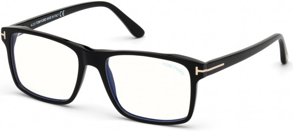 Tom Ford FT5682-B Eyeglasses, 001 - Shiny Black / Shiny Black