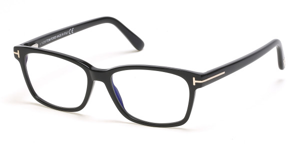 Tom Ford FT5713-B Eyeglasses, 005 - Black/Monocolor / Black/Monocolor