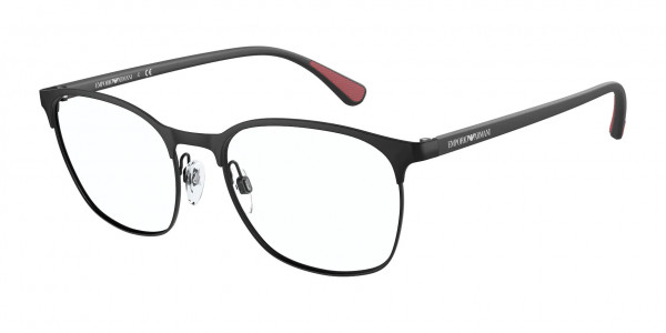 Emporio Armani EA1114 Eyeglasses, 3120 MATTE BLACK & BROWN (BLACK)