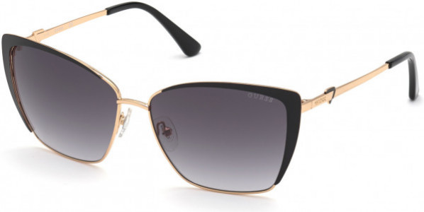 Guess GU7743 Sunglasses, 01B - Black/Monocolor / Shiny Pale Gold