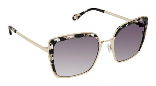 Fysh UK F-2058 Sunglasses, S200-BLACK SPECK GOLD