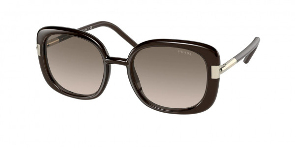 Prada PR 04WS Sunglasses, 05M3D0 DARK BROWN CRYSTAL BROWN GRADI (BROWN)