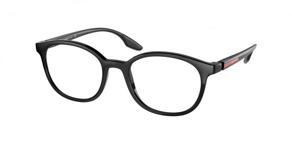 Prada Linea Rossa PS 03NV Eyeglasses, 08W1O1 BLACK RUBBER (BLACK)