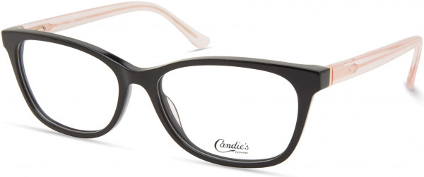 Candie's Eyes CA0196 Eyeglasses, 001 - Shiny Black / Shiny Light Pink