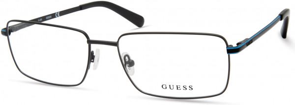 Guess GU50042 Eyeglasses, 002 - Matte Black / Matte Black