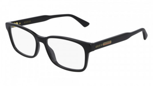 Gucci GG0826O Eyeglasses, 004 - BLACK with TRANSPARENT lenses