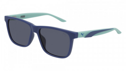 Puma PJ0051S Sunglasses, 003 - GREEN with BLUE temples and GREEN lenses