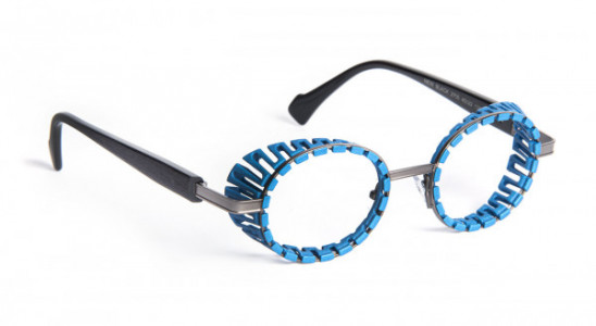 J.F. Rey NEWBLACK Eyeglasses, 2705 BLUE / RUTHENIUM