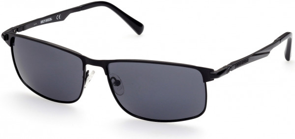 Harley-Davidson HD0957X Sunglasses, 02D - Matte Black / Smoke Polarized