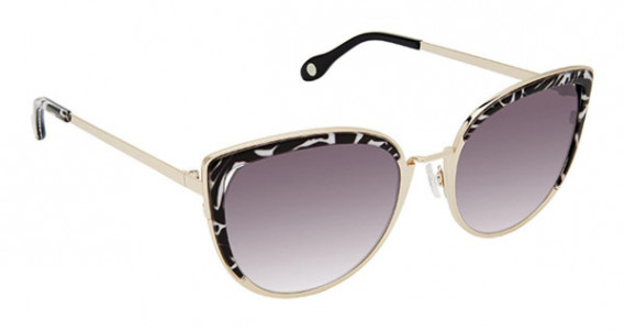 Fysh UK F-2060 Sunglasses, S200-ZEBRA GOLD