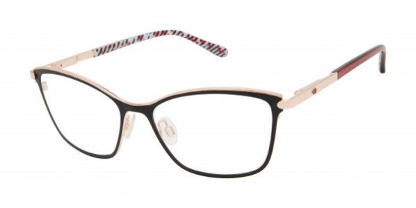 Lulu Guinness L798 Eyeglasses, Black Rose Gold (BLK)