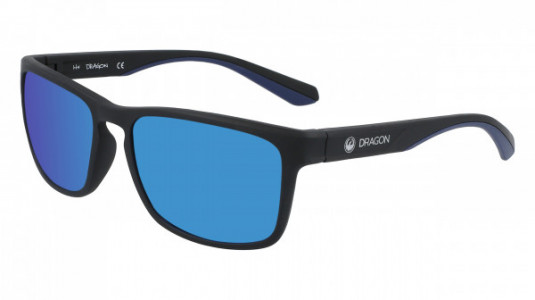 Dragon DR BLAISE LL ION Sunglasses, (003) MATTE BLACK/LL BLUE ION