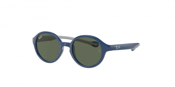 Ray-Ban Junior RJ9075S Sunglasses, 709671 BLUE ON RUBBER GREY DARK GREEN (BLUE)