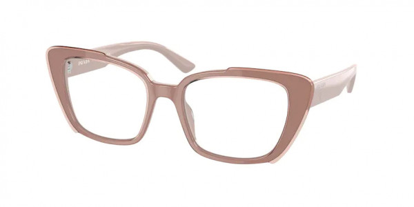 Prada PR 01YVF Eyeglasses, 09V1O1 HAVANA BLACK/WHITE (TORTOISE)