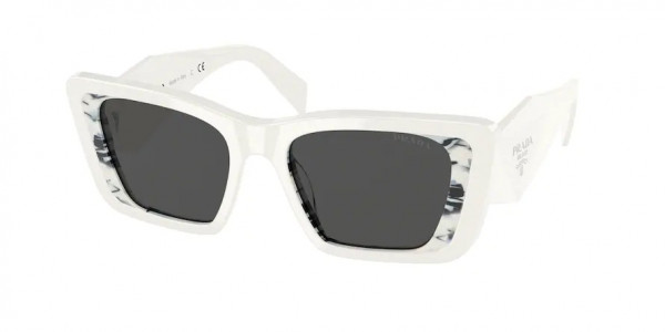 Prada PR 08YSF Sunglasses, 1AB5S0 BLACK DARK GREY (BLACK)