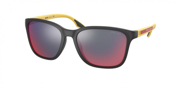 Prada Linea Rossa PS 02WS Sunglasses, DG002G BLACK RUBBER POLAR DARK GREY (BLACK)