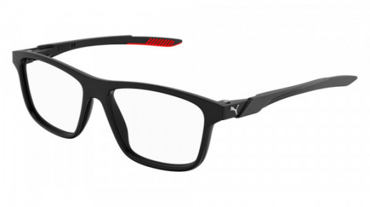 Puma PU0361O Eyeglasses, 001 - BLACK with TRANSPARENT lenses