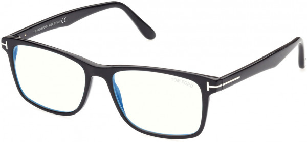 Tom Ford FT5752-B Eyeglasses, 001 - Shiny Black / Shiny Black