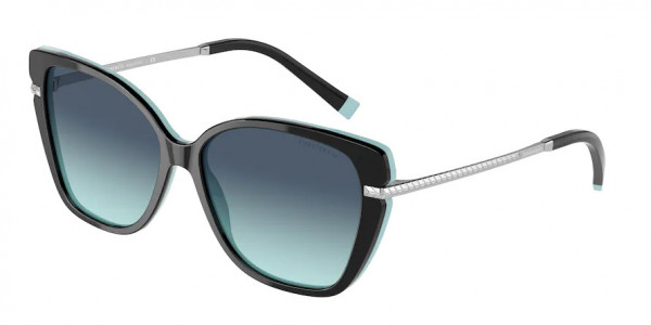 Tiffany & Co. TF4190 Sunglasses, 80013C BLACK GRADIENT GREY (BLACK)